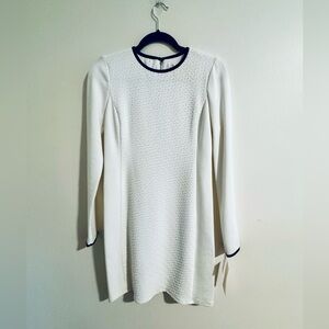 NWT Shoshanna White Sheath Dress with Black Trim Detaill